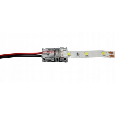 BERGE Spojka pro LED pásky (kabel - pásek) 10mm 2pin FIX