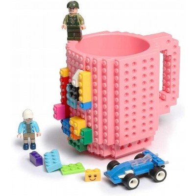 BERGE LEGO kreativní hrnek velký - 350 ml - světle růžový