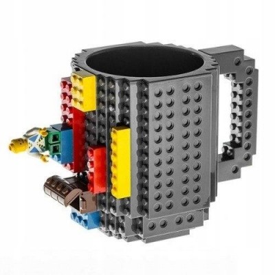 BERGE LEGO kreativní hrnek velký - 350 ml - šedý
