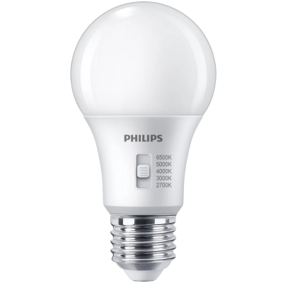 LED žárovka E27 stmívatelná 8W 806lm A60 5CCT Philips 2700K - 6500K