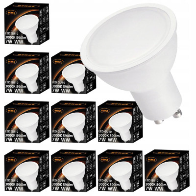 10x LED žárovka GU10 8W teplá bílá 3000K 720lm