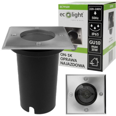 4x LED zahradní vestavná lampa GU10 230V do betonových kostek