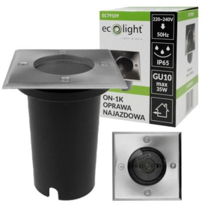 4x LED zahradní vestavná lampa GU10 230V do betonových kostek