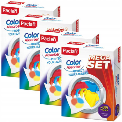 4x PACLAN ubrousky na prádlo s ochranou barvy 25 ks