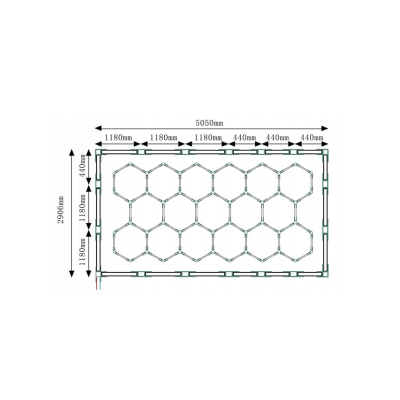 LED rohový konektor C 120° HEXAGON pro šestihranné žárovky