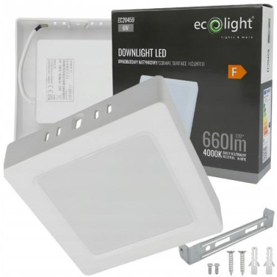 Přisazené LED stropní svítidlo čtvercové 6W 4000K 660lm neutrální
