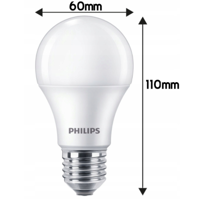 SADA 10 KS LED žárovek PHILIPS E27 4,9W 470 lm neutrální bílá 4000K