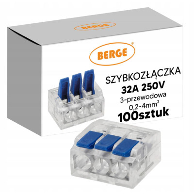 SADA 100 ks rychlospojek 32A 0,2-4mm 4KV Instalace 250V