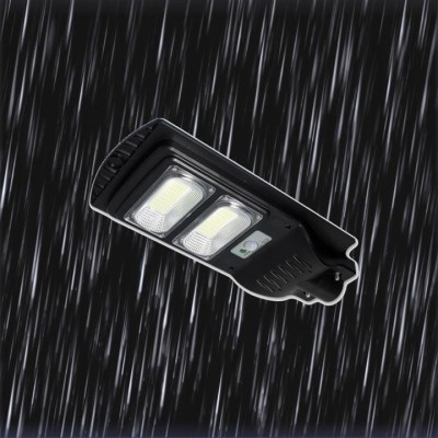 BERGE Pouliční LED solární lampa 150 W - 3000 lm - dálkové ovládání - pohybový senzor