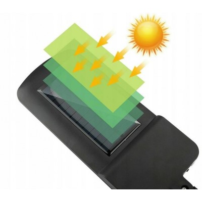 BERGE Pouliční LED solární lampa 150 W - 3000 lm - dálkové ovládání - pohybový senzor