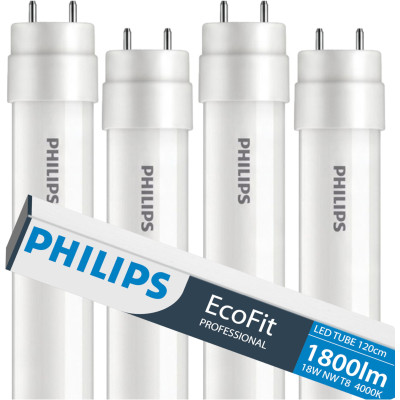 SADA 4x LED trubice 120cm 18W 4000K 1800lm G13 Philips Neutral
