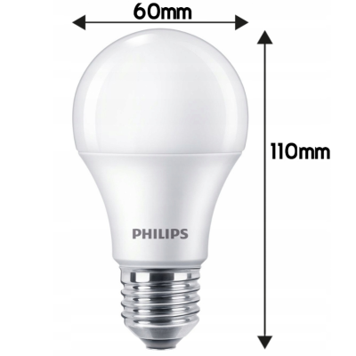 SADA 6 KS LED žárovek PHILIPS E27 8W 806lm neutrální bílá 4000K A60
