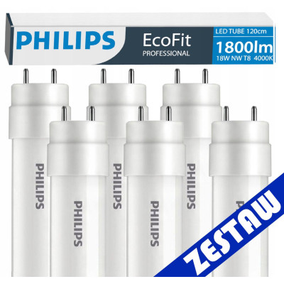 SADA 6x LED trubic Philips 120cm 17,5W 1800lm 4000K 30000h EcoFit