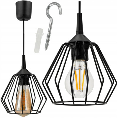 Stropní závěsná svítidla LED lustr E27 nastavitelná 0-100cm hliníkové stínidlo