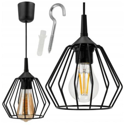 Stropní závěsná svítidla LED lustr E27 nastavitelná 0-100cm hliníkové stínidlo