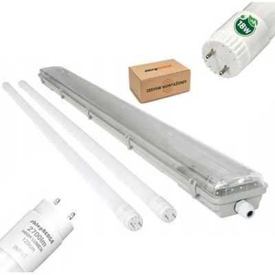 Hermetické svítidlo 120 cm + 2x trubice premium - studená bílá