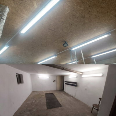 Hermetické svítidlo 120cm lampa + 2x LED trubice voděodolné 6000k studená teplota