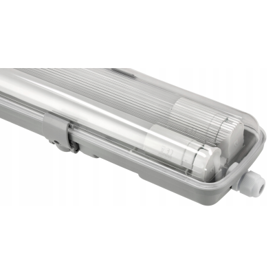Hermetické svítidlo 120cm lampa + 2x LED trubice voděodolné 6000k studená teplota