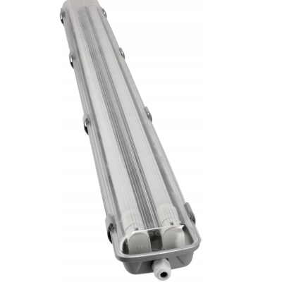 Hermetické svítidlo 120cm lampa + 2x LED trubice voděodolné 6000k studená teplota