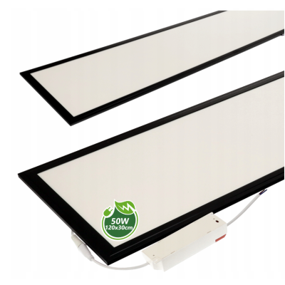 BERGE LED panel povrchový  - 30x120 - 50W - černý - neutrální bílý