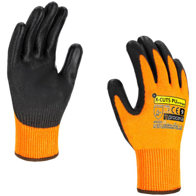 Ochranné rukavice Procera  X-CUT5 PU orange