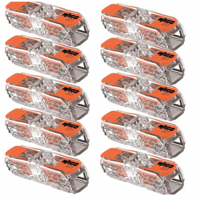10x rychlospojka wago 221-2411 průchodový 2x4mm