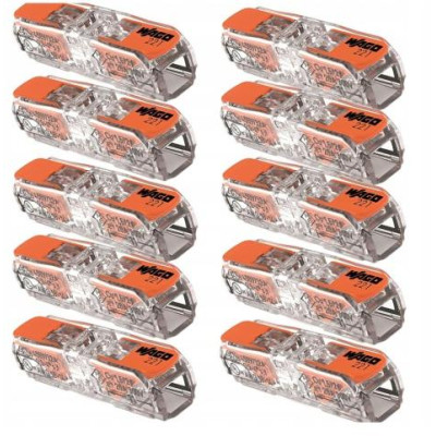 10x rychlospojka wago 221-2411 průchodový 2x4mm
