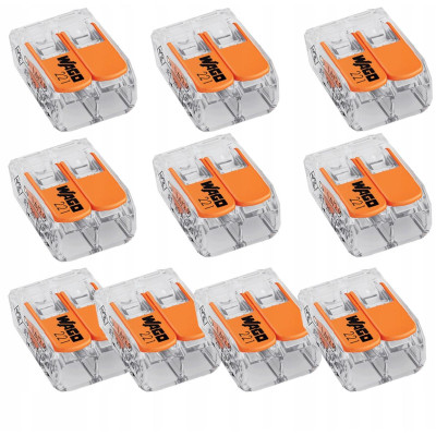 10x rychlospojka wago 2x0,2-4 mm2