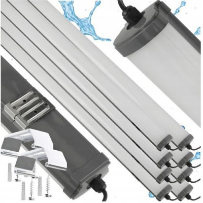 8x LED stropní svítidlo 60W 6600lm 120cm 230v - neutrální bílá