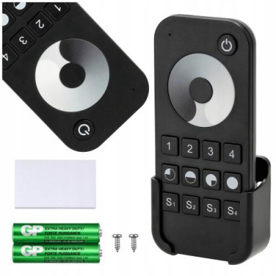 Dálkové ovládání stmívače pro COB LED pásky mono rf rádiové dálkové ovládání 4 zóny dotykové