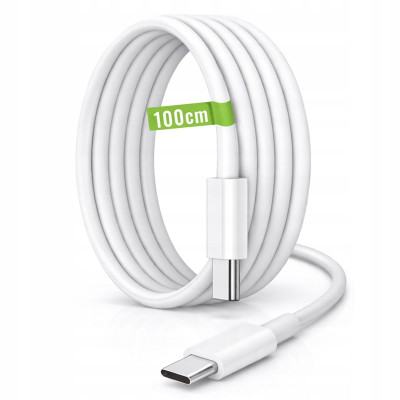 1m usb-c - usb-c 20W síťový kabel bílý pro nabíjení a přenos dat