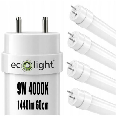 4x LED trubice 60cm 9W 1440lm neutrální bílá 4000k