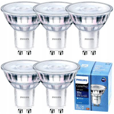 5x LED žárovka GU10 3,5W 275lm 36° 4000k