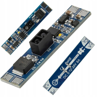 Bezkontaktní stmívač pro LED profil 8a 12/24v