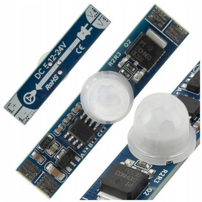 PIR LED profilový spínač pro LED pásek 3a 12v/24v 36/72W pohybový senzor