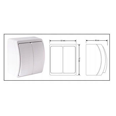 VIPLAST Dvojitý spínač světla 230V