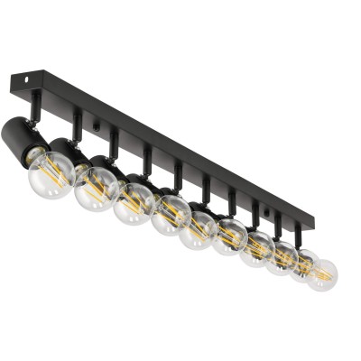 BERGE Stropní svítidlo VIKI 10x E27 černé