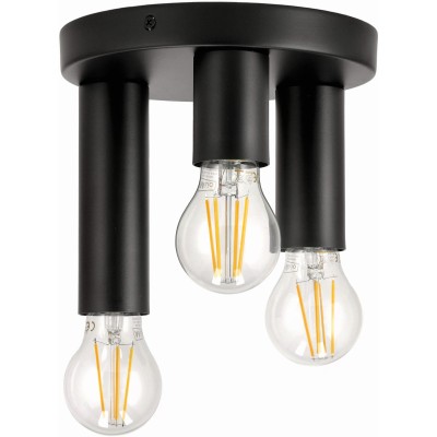 BERGE Stropní svítidlo VIKI 3x E27 kulaté černé