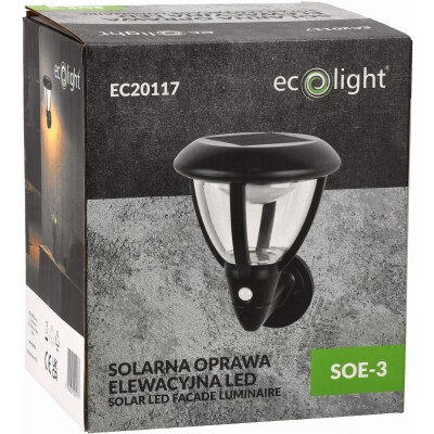 ECOLIGHT Fasádní solární lampa nástěnná lampa LED IP44