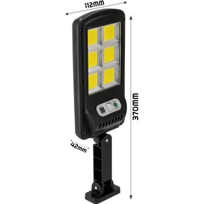 BERGE Solární LED COB lampa s pohybovým čidlem + dálkový ovladač ORAN 30W