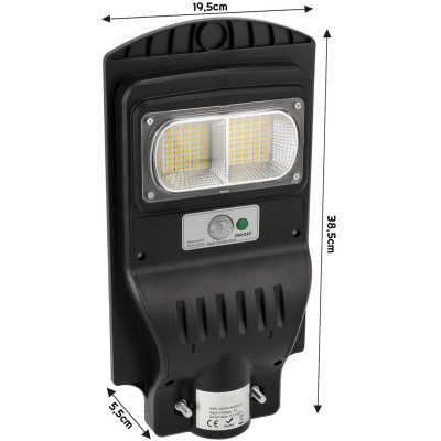 BERGE Solární pouliční LED lampa MARAKESZ - 30W - PIR