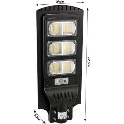 BERGE Solární pouliční LED lampa MARAKESZ - 90W - PIR