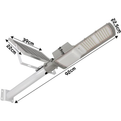 BERGE Solární pouliční lampa LED 120W MOMBASA