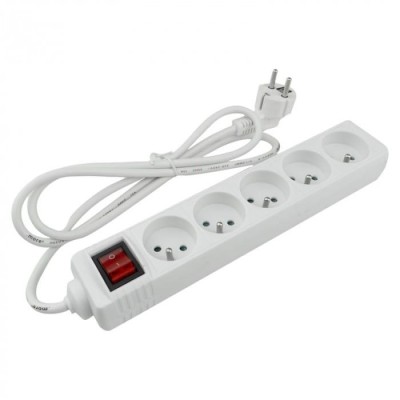 ECO LIGHT Prodlužovací kabel 1,5m - 5 zásuvek - bílý