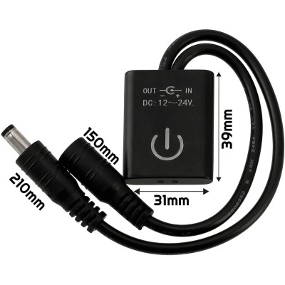 BERGE Infračervený spínač pohybového senzoru 12~24V 5A černý