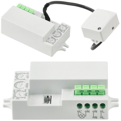 ECO LIGHT Mikrovlnný pohybový senzor se sondou 180°/360°