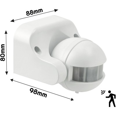 ECO LIGHT Pohybový senzor IP44 220-240V AC 300W - bílý