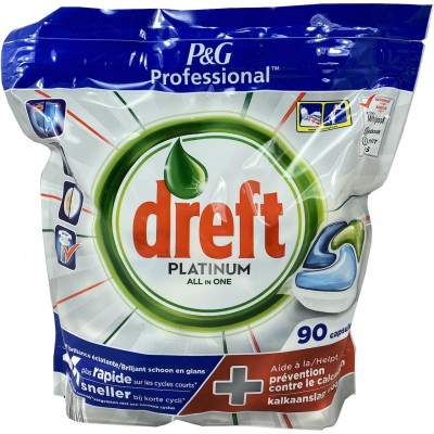 Dreft Platinum All in One gelové kapsle do myčky 90 ks