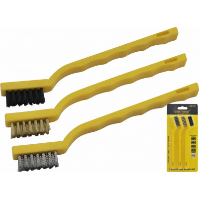 BERGE Sada drátěných kartáčů 18 cm - 3 ks