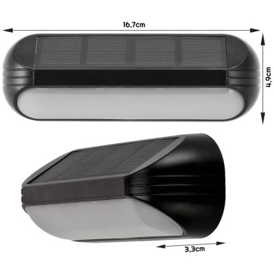 BERGE Solární fasádní svítidlo RGB IP65